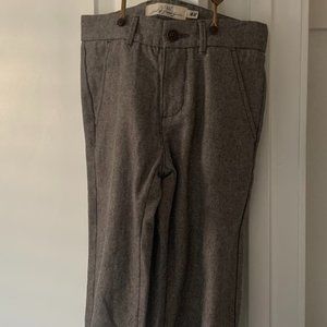 Boys Beige Pants with Suspenders